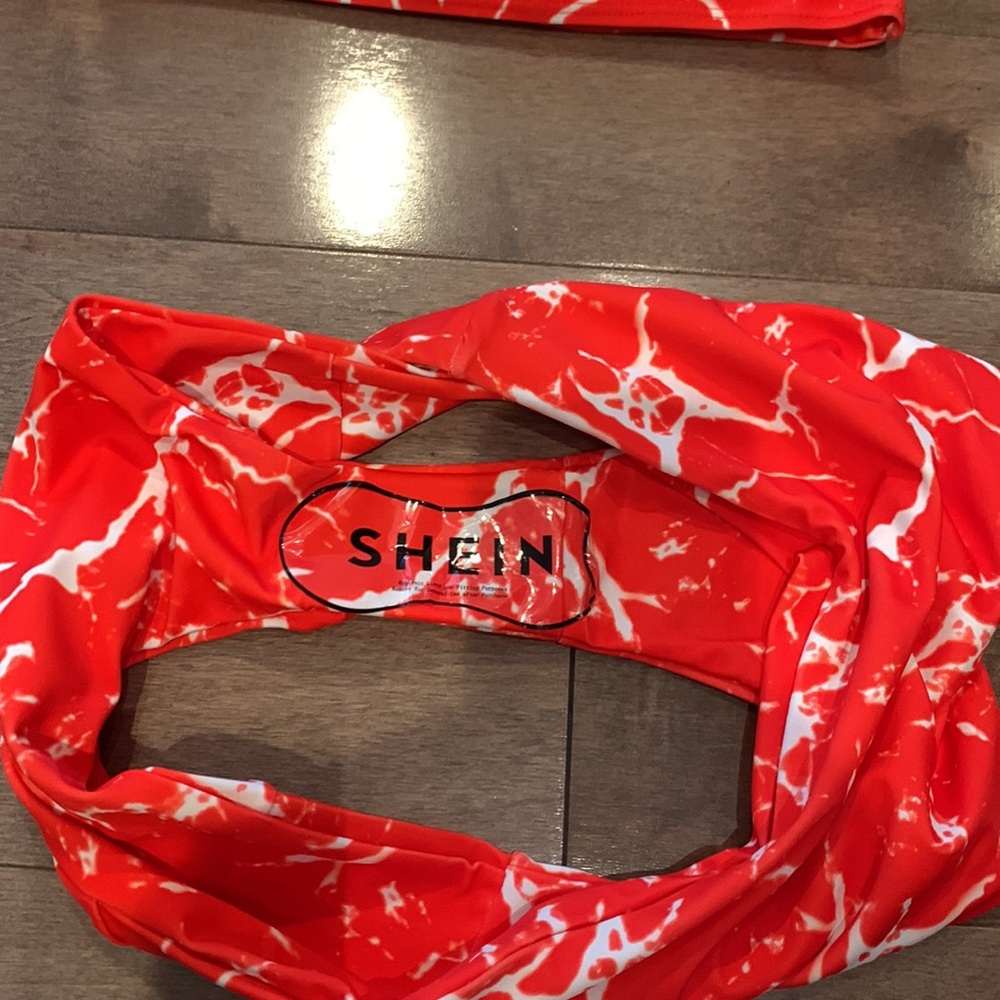 Red Marbled Bikini - Picture 3 of 4